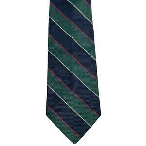 Flynn O'Hara Uniforms Necktie Striped Navy Green Red Gold School Regimental